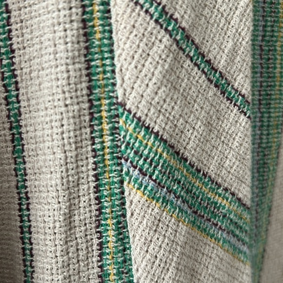 Zara The Beth Cotton Stripe Kimono Jacket Size XL - Picture 10 of 13